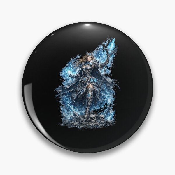 Item preview, Frost Queen Sorceress - Ice Lightning Fantasy Warrior Cutout designed and sold by Nesaith.