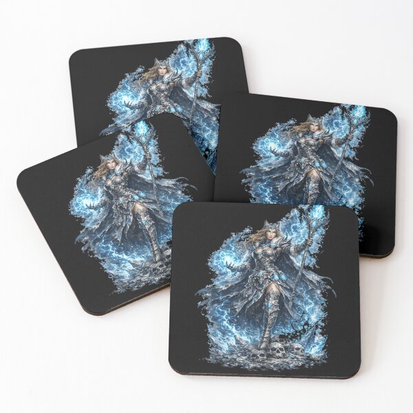 Item preview, Frost Queen Sorceress - Ice Lightning Fantasy Warrior Cutout designed and sold by Nesaith.