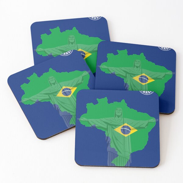 Item preview, Rio de Janeiro Minimalist Print: Brazil Map & Christ the Redeemer designed and sold by Dhiessi.
