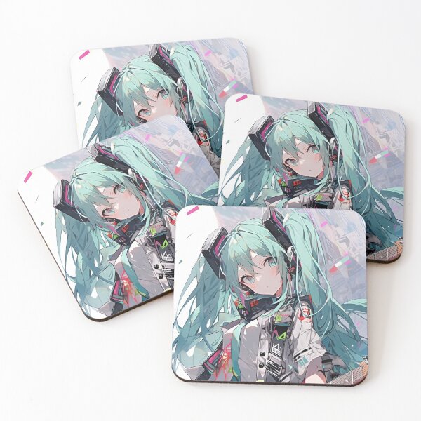 Item preview, Hatsune Miku - Cyber Pop Guitarist – Neon Anime Rock Girl designed and sold by Dyan4.