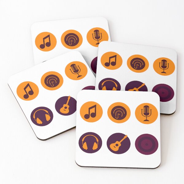 Item preview, Music Colorful Concepts Iconic Symbols Orange Purple Guitar designed and sold by ART ATTACK ZONE.