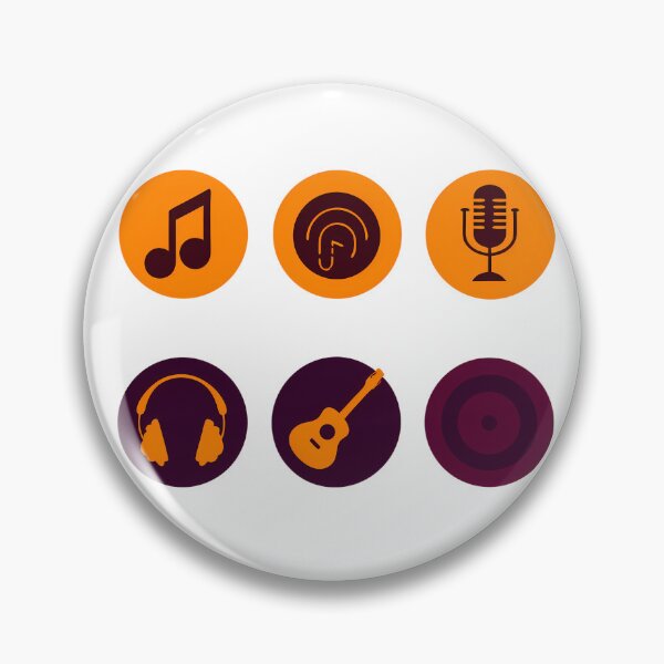 Artikelvorschau, Musik, farbenfrohe Konzepte, ikonische Symbole, Orange, Lila, Gitarre entworfen und verkauft von ART ATTACK ZONE.