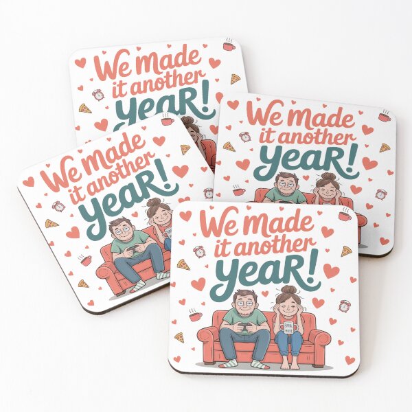 Item preview, We Made It Another Year! Survival Mode Anniversary Couple designed and sold by Midnight Veil Designs.