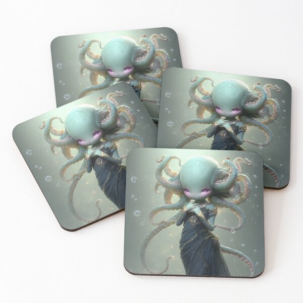 Item preview, Chibi Priestess of Dagon - Lovecraftian Dark Cute Kawaii Art designed and sold by mistygate.