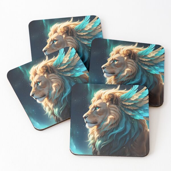 Item preview, Celestial Guardian: Winged Cosmic Lion designed and sold by Dreamy Armine Art.