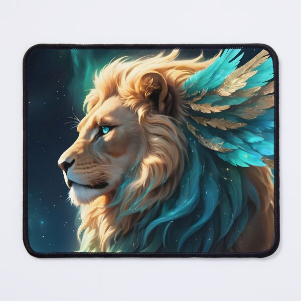Item preview, Celestial Guardian: Winged Cosmic Lion designed and sold by Dreamy Armine Art.