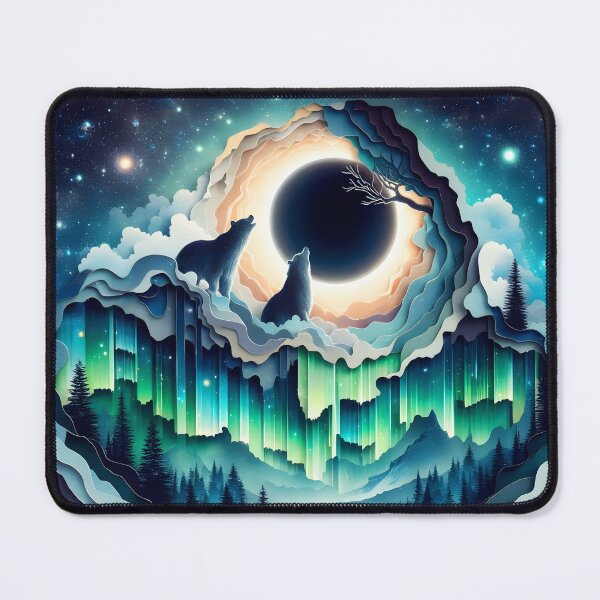 Item preview, Layered Northern Lights Bear, Ai Generated Art   designed and sold by ACC .
