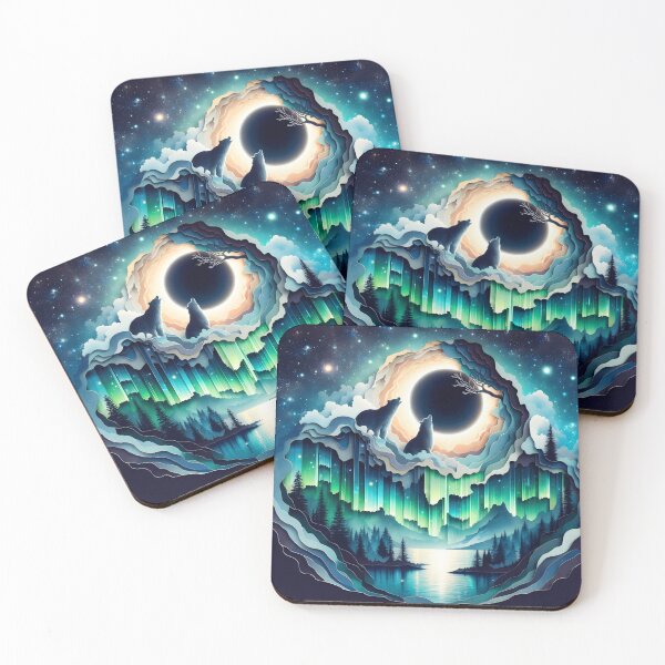 Item preview, Layered Northern Lights Bear, Ai Generated Art   designed and sold by ACC .