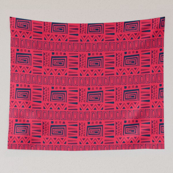 Item preview, Polished Red Oceanic Tile - Ethnic Polynesian Tribal  - Valentine Gifts For Women designed and sold by RoyalStarsPatts.