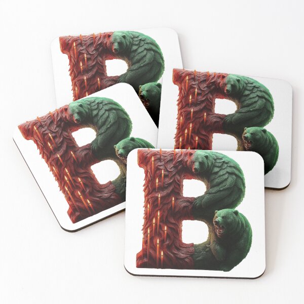 Item preview, Fire and Bear B Letter Art designed and sold by Adappai.