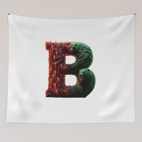 Item preview, Fire and Bear B Letter Art designed and sold by Adappai.