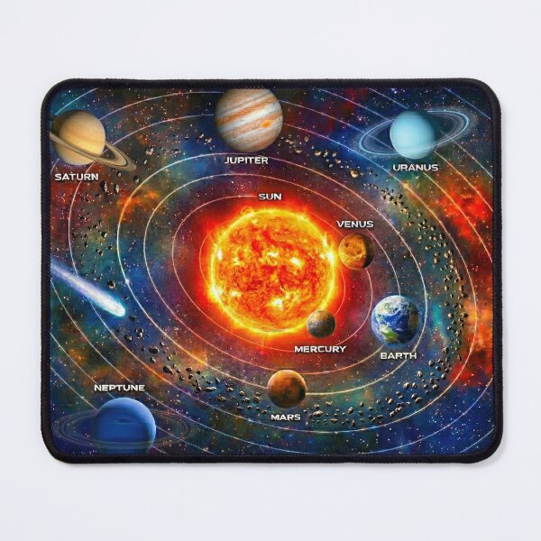 Item preview, Dynamic Solar System - Vibrant Cosmic Alignment Art designed and sold by TheRichGallery.