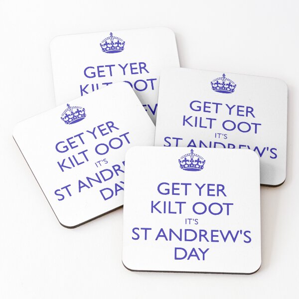 Item preview, Get Yer Kilt Oot Its St Andrews Day Blue Text designed and sold by taiche.