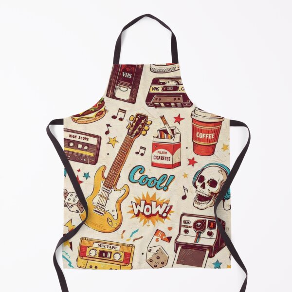Item preview, Retro 80s 90s Pop Culture Doodle Pattern Art designed and sold by Cine8.