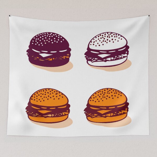 Item preview, Burguer Colorful Concepts Iconic Symbols Cheese Cheddar Fries designed and sold by ART ATTACK ZONE.