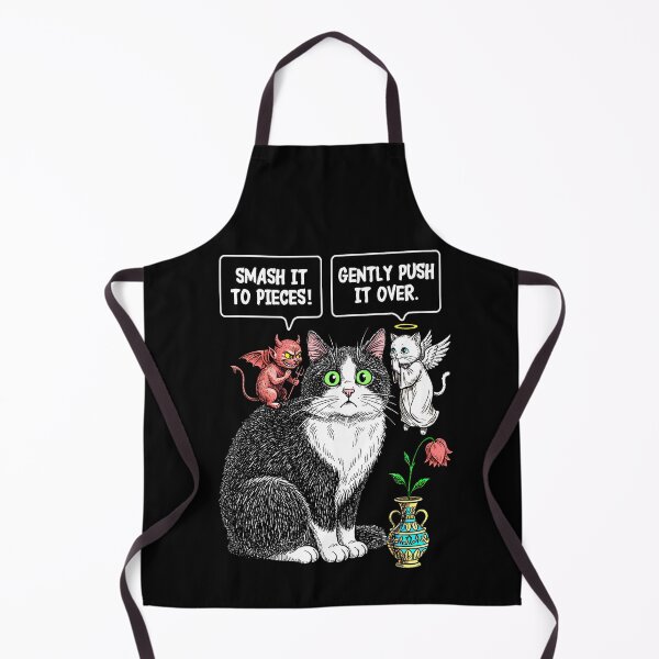 Item preview, Funny Cat Ethical Dilemma Devil Angel Flower Vase Cats designed and sold by GrandeDuc.