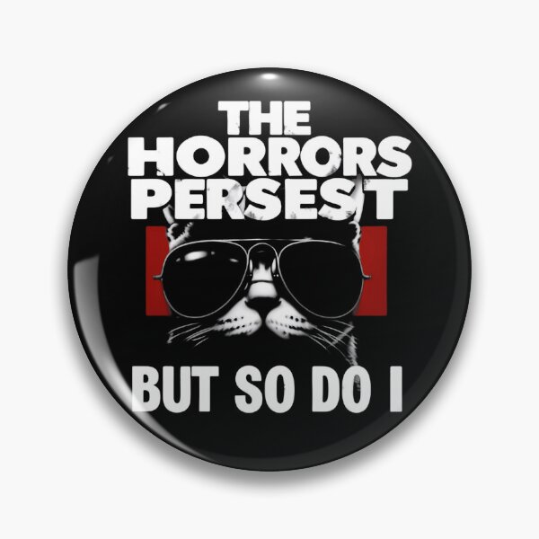Item preview, The Horrors Persist But So Do I Deadpan Skull Mood designed and sold by SkeletonsDanger.