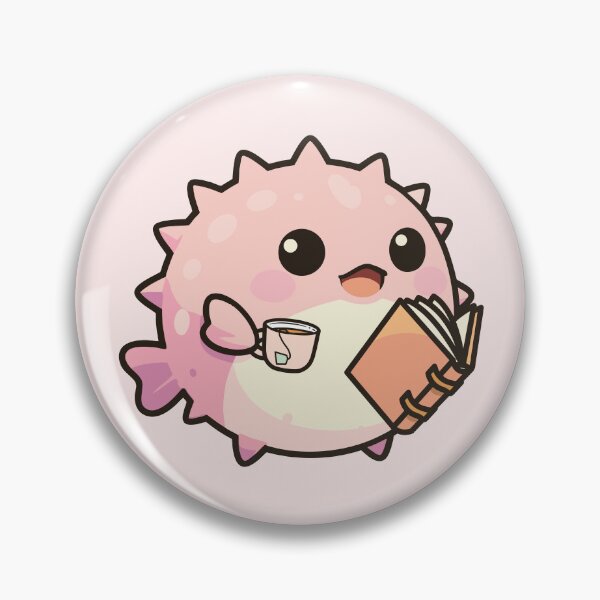 Item preview, Bookish Pufferfish designed and sold by chillaxcats.