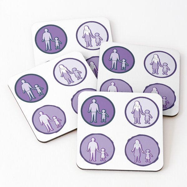Item preview, Family Colorful Concepts Iconic Symbols Purple Black designed and sold by ART ATTACK ZONE.