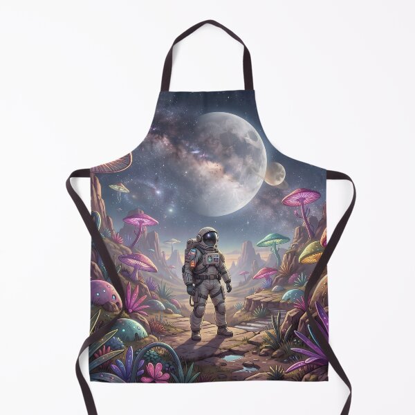 Item preview, The Lone Astronaut #08 - Space Mushrooms designed and sold by nocturnAIArt.