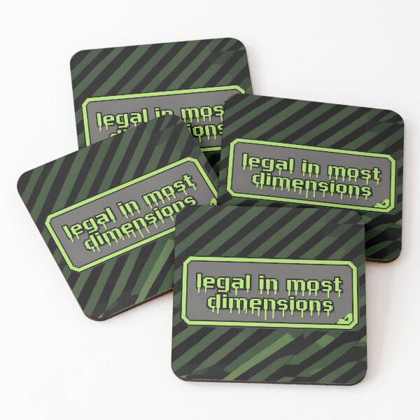 Item preview, Legal In Most Dimensions - Retro Pixel Text Meme designed and sold by PictorialWhimsy.