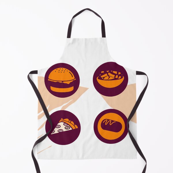 Item preview, Food Colorful Concepts Iconic Symbols Burger Fries Pizza designed and sold by ART ATTACK ZONE.