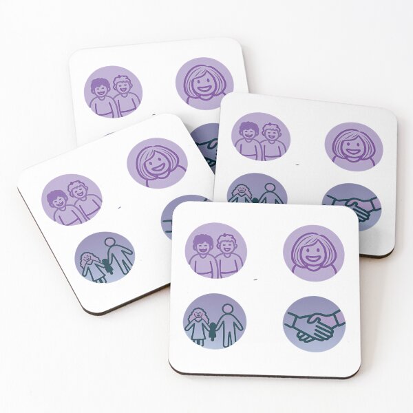 Item preview, Friends Family Love Colorful Concepts Iconic Symbols  designed and sold by ART ATTACK ZONE.