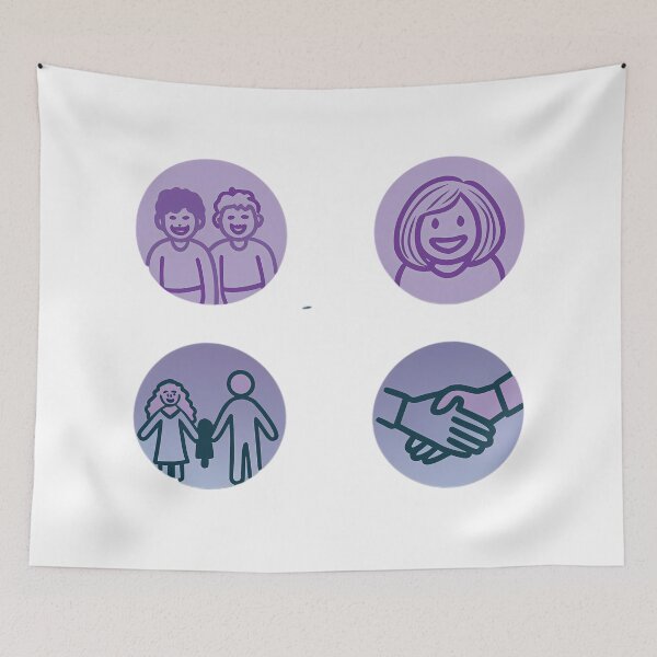 Item preview, Friends Family Love Colorful Concepts Iconic Symbols  designed and sold by ART ATTACK ZONE.