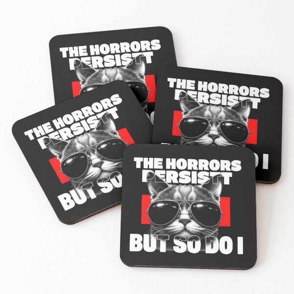 Item preview, The Horrors Persist But So Do I Unbothered Cat designed and sold by SkeletonsDanger.