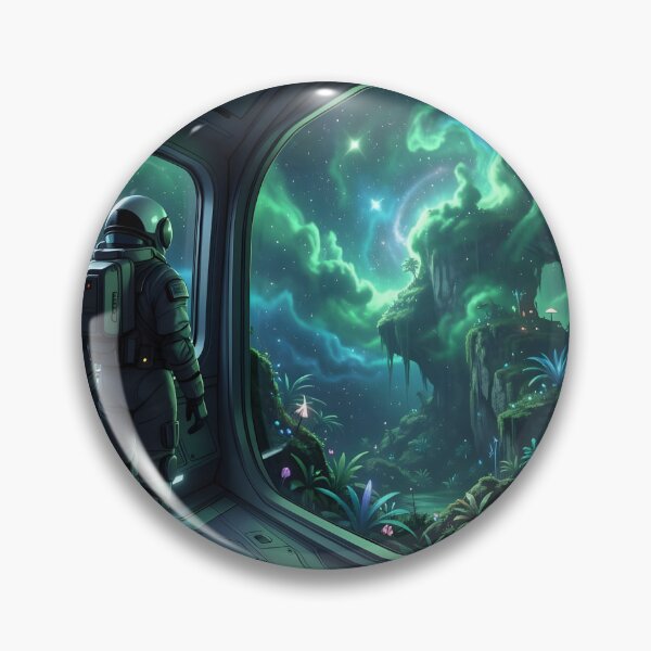 Item preview, The Lone Astronaut #07 - Nebula Jungle  designed and sold by nocturnAIArt.