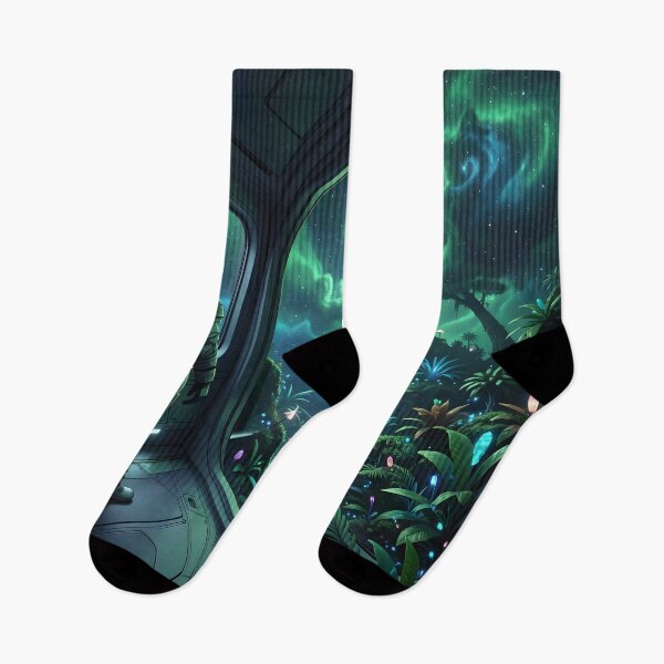 Item preview, The Lone Astronaut #07 - Nebula Jungle  designed and sold by nocturnAIArt.