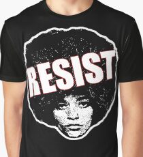 Angela Davis - Resist (black version) Graphic T-Shirt
