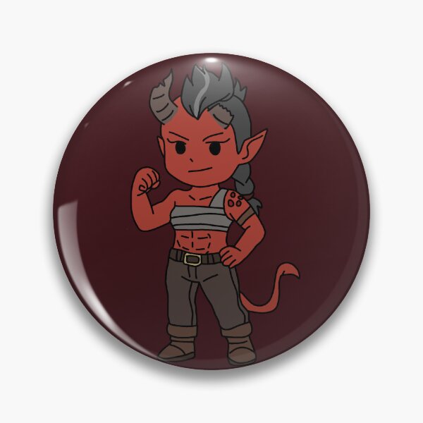 Item preview, Chibi Karlach - Tiefling Barbarian Fan Art BG3  designed and sold by Smoggs741.