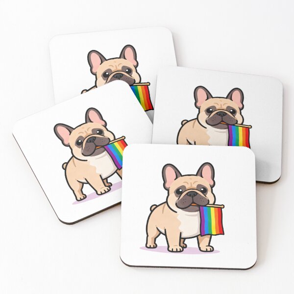 Item preview, French Bulldog Pride Flag – Cute LGBTQ Frenchie Dog Illustration designed and sold by SimplyJasper.