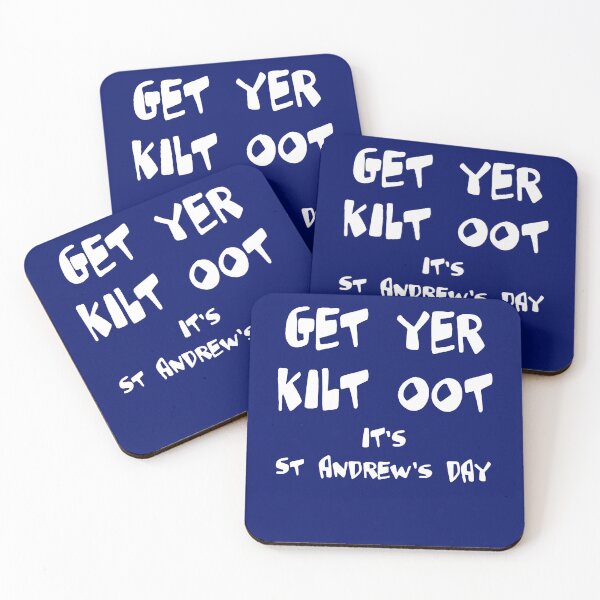 Item preview, Get Yer Kilt Oot Its St Andrews Day Fun White Text designed and sold by taiche.