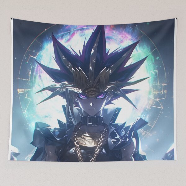 Item preview, Shadow Pharaoh of the Arcane Realm – Dark Anime Sorcerer Cosmic Aura Art designed and sold by Dyan4.