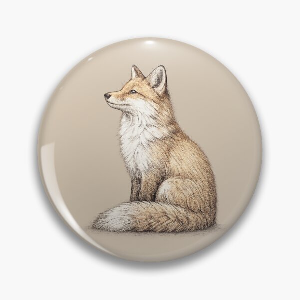 Item preview, Quietly Observing Red Fox Wildlife Illustration designed and sold by ChirpInc.