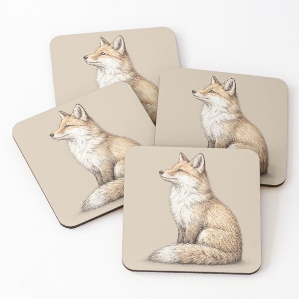 Item preview, Quietly Observing Red Fox Wildlife Illustration designed and sold by ChirpInc.