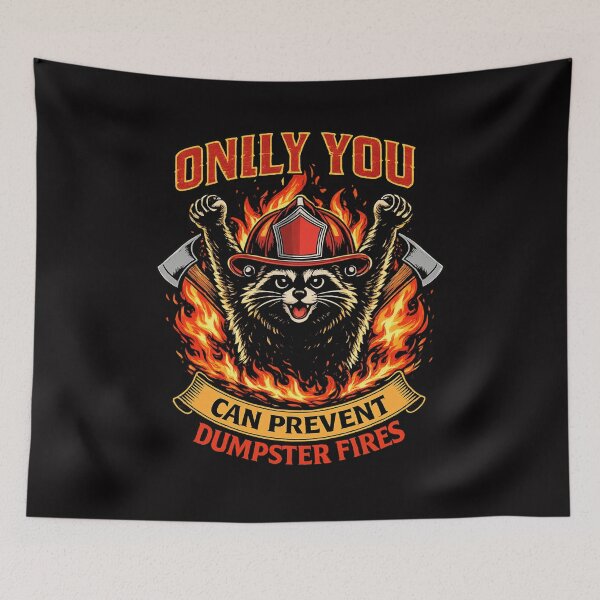 Item preview, Only You Can Prevent Dumpster Fires Panda Raccoon designed and sold by VibeOffline Studio.