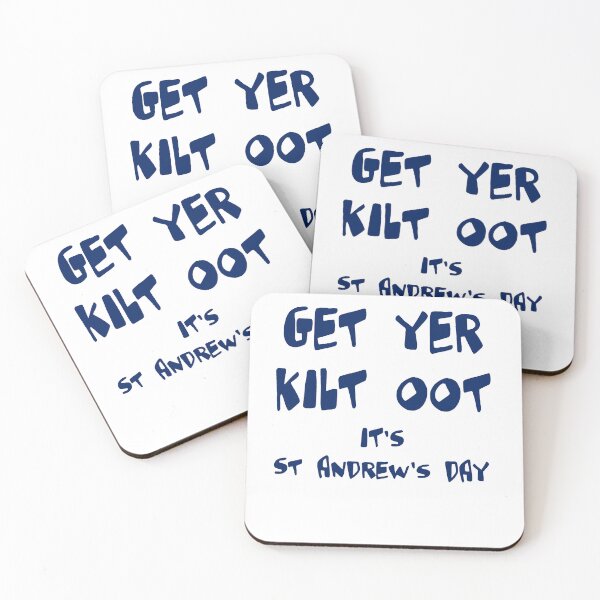 Item preview, Get Yer Kilt Oot Its St Andrews Day Fun Blue Text designed and sold by taiche.