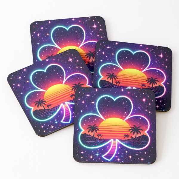 Item preview, Neon Shamrock Sunset – Retro Synthwave St. Patrick’s Day Aesthetic designed and sold by JWsNeonHorizons.