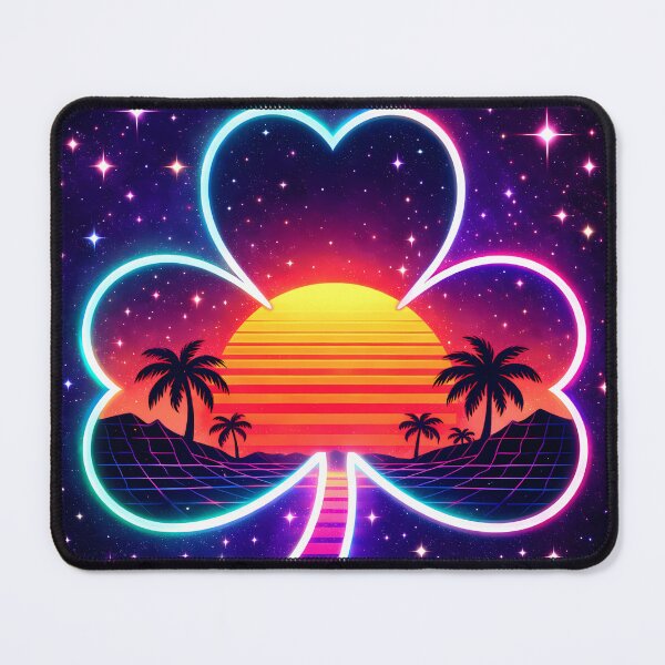 Item preview, Neon Shamrock Sunset – Retro Synthwave St. Patrick’s Day Aesthetic designed and sold by JWsNeonHorizons.