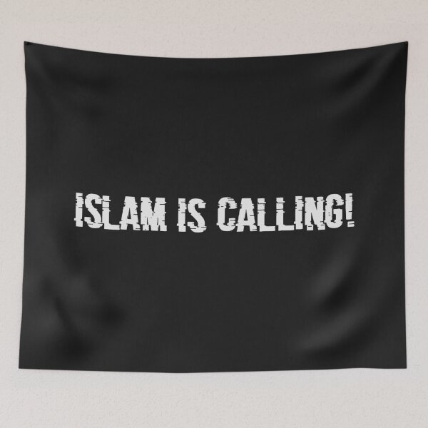 Item preview, Islam is Calling Bold Glitch Typography Minimalist Islamic Art designed and sold by Miniature Store.
