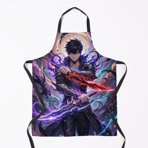 Item preview, Dual Blade Shadow Warrior – Cosmic Dragon Aura Dark Fantasy Anime Art designed and sold by Dyan4.