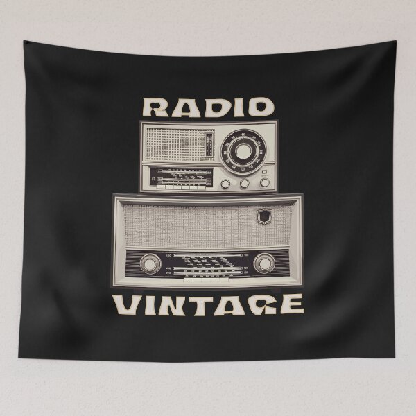 Item preview, Vintage Radio Console Sticker Retro Audio Nostalgia designed and sold by ShadeScapeArt.