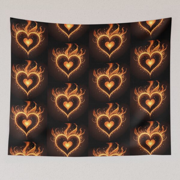 Item preview, Eternal Flame: Blazing Heart of Fire designed and sold by Dreamy Armine Art.
