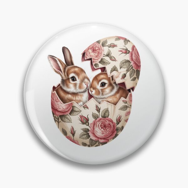Item preview, Bunnies in a Floral Egg designed and sold by jkrphoto.