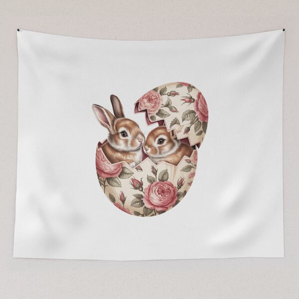 Item preview, Bunnies in a Floral Egg designed and sold by jkrphoto.