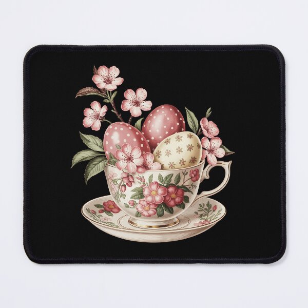 Item preview, Floral Teacup with Easter Eggs designed and sold by jkrphoto.