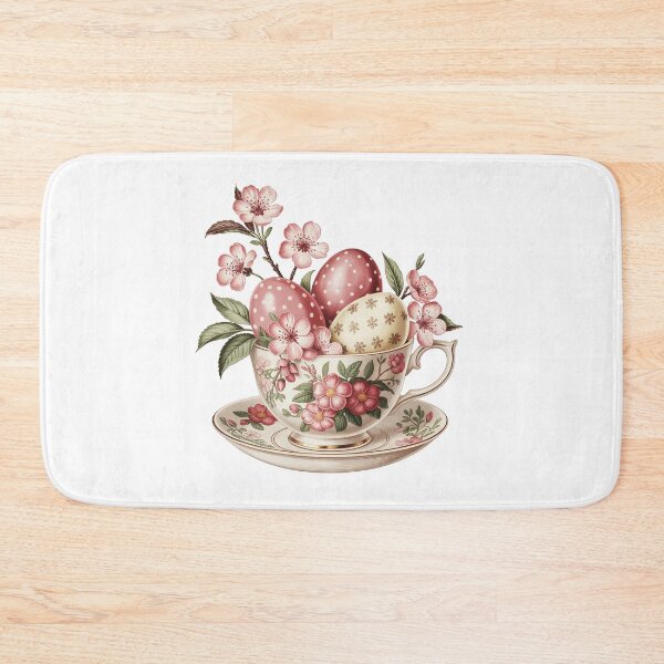Item preview, Floral Teacup with Easter Eggs designed and sold by jkrphoto.